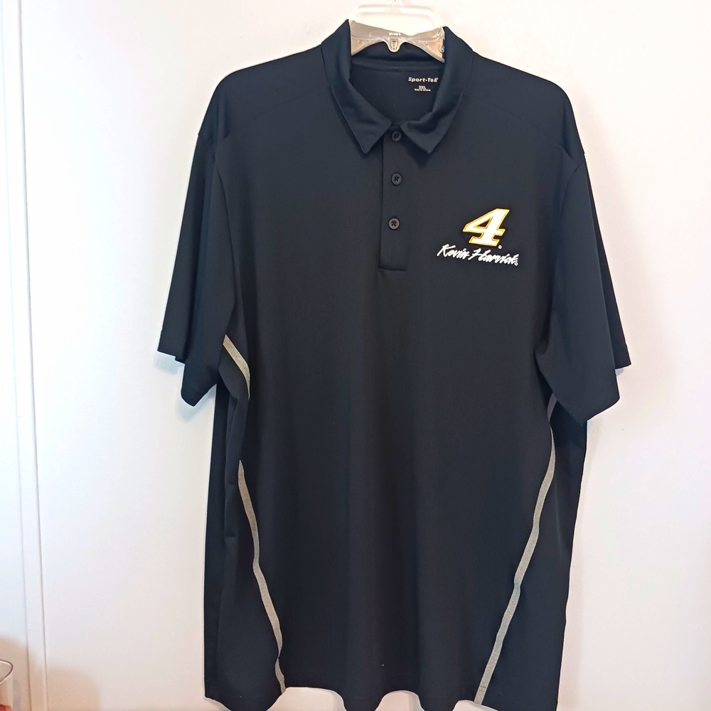 Sport-Tek PosiCharge ST620 Men's Black 2XL Short Sleeve Polo Kevin‎ Harvick #4